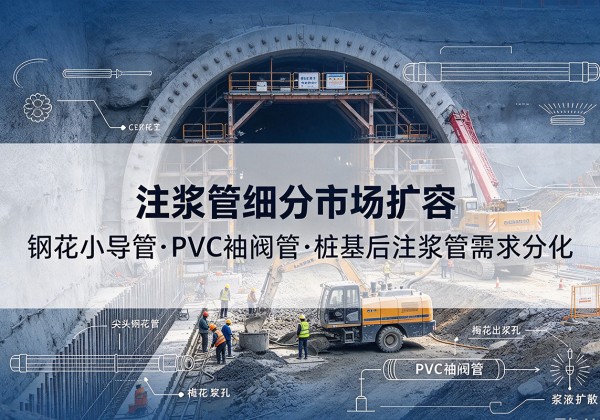 高昌注浆管细分市场扩容，隧道钢花小导管、PVC 袖阀管、桩基后注浆管需求分化